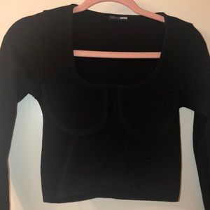 long sleeve ribbed top